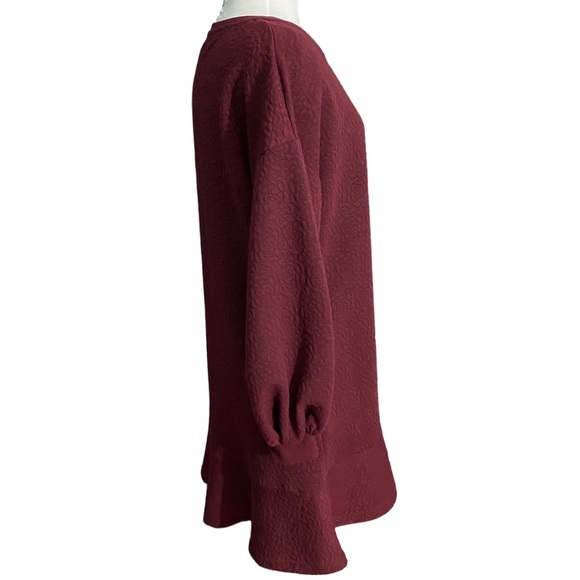 - Mare X Anthropologie burgundy mini tunic dress - Picture 4 of 8